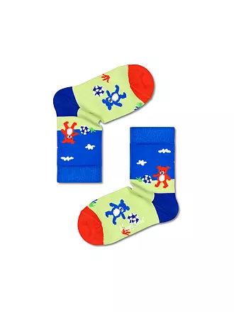HAPPY SOCKS | Jungen Socken FOOTBALL TEDDIES light green | 